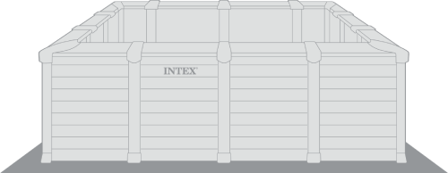 Graphite Gray Panel Obdélníková podložka pod bazén